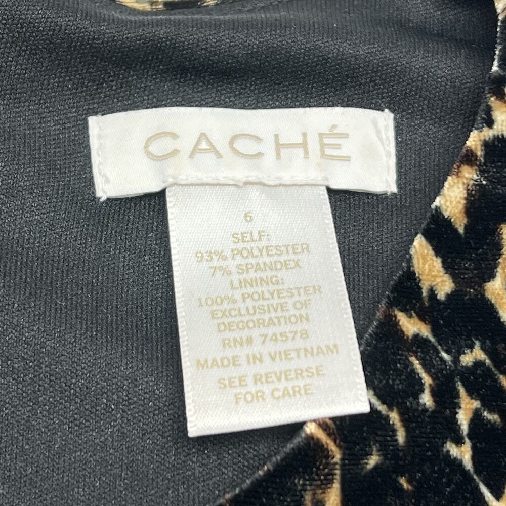 Cache Velvet Leopard Print Keyhole Bodycon Long S… - image 6